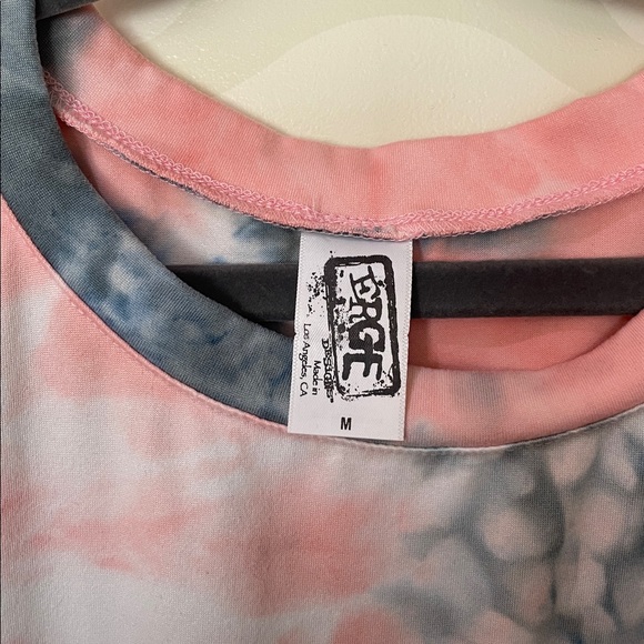 YOUTH Erge Tie-Dye Short Sleeve Tee - Pink and Gray - Picture 3 of 4